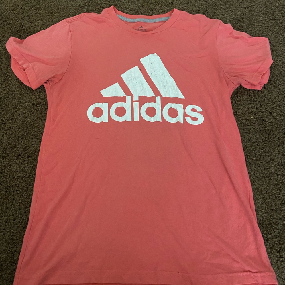 Red adidas shirt